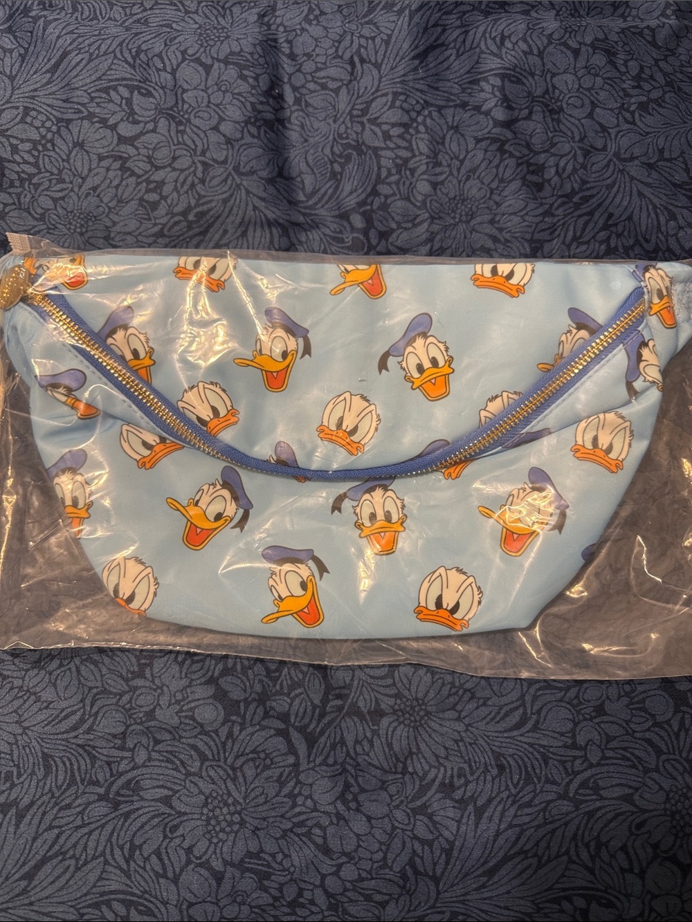 Donald Duck Light Blue Vinyl Crossbody /Belt Bag